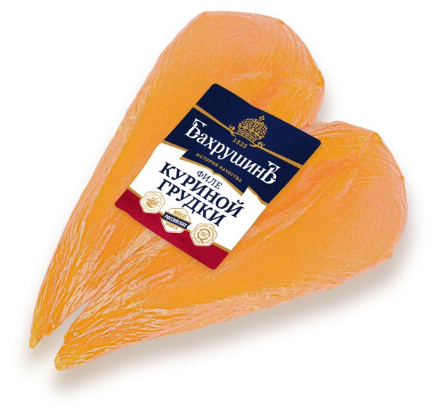Колбасные изделия Филе куриной грудки варено-копченый Бахрушинъ, ~ 0,5 кг