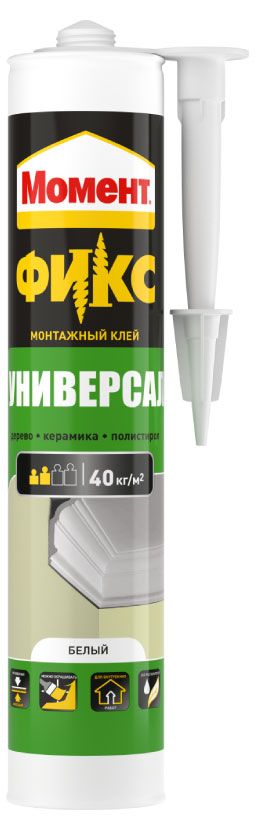 Клей монтажный Момент Фикс универсальный белый, 380 г
