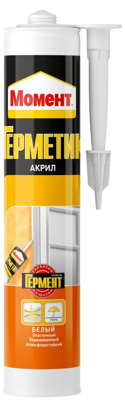 Герметик акриловый Момент Гермент санитарный белый 420 г 450₽