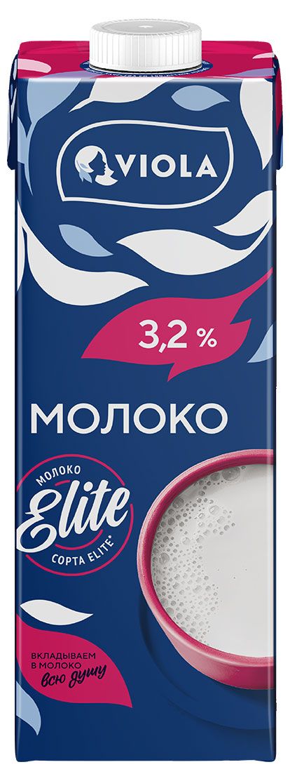 фото Молоко viola elite ультрапастеризованное 3,2% бзмж, 1 л