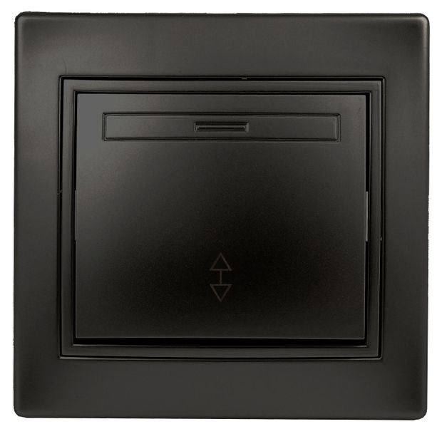 Переключатель одноклавишный Intro 10А-250В IP20 СУ антрацит Plano 1-103-05 200₽