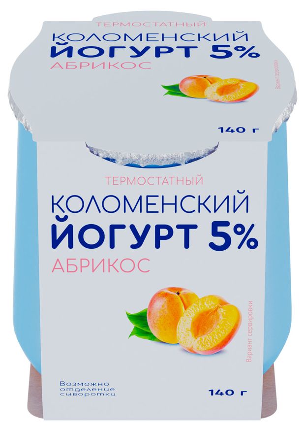 Йогурт Коломенское абрикос 5%, 140 г