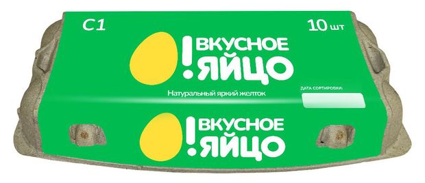 Яйца куриное О Вкусное яйцо яркий желток С1 светло-кремовое 10 шт 59₽