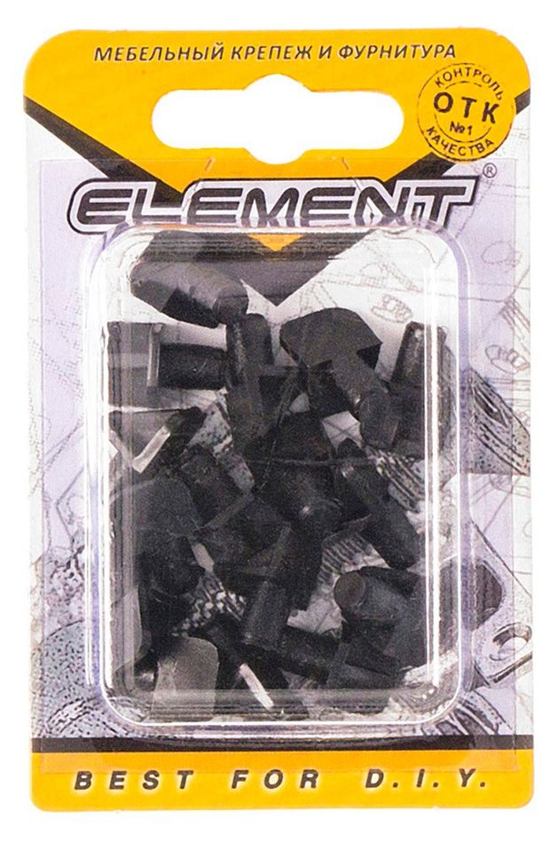 Полкодержатель лопаточка Element 7 мм со втулкой черный 16 шт 50₽