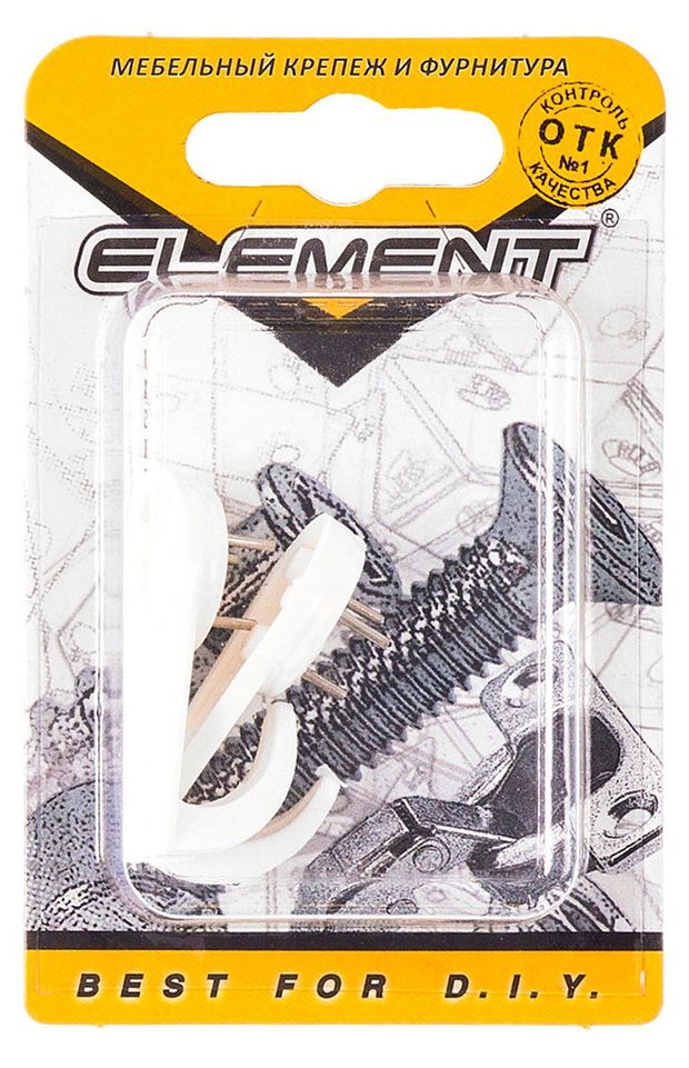 Крюк для картины Element большой белый 2 шт 100₽