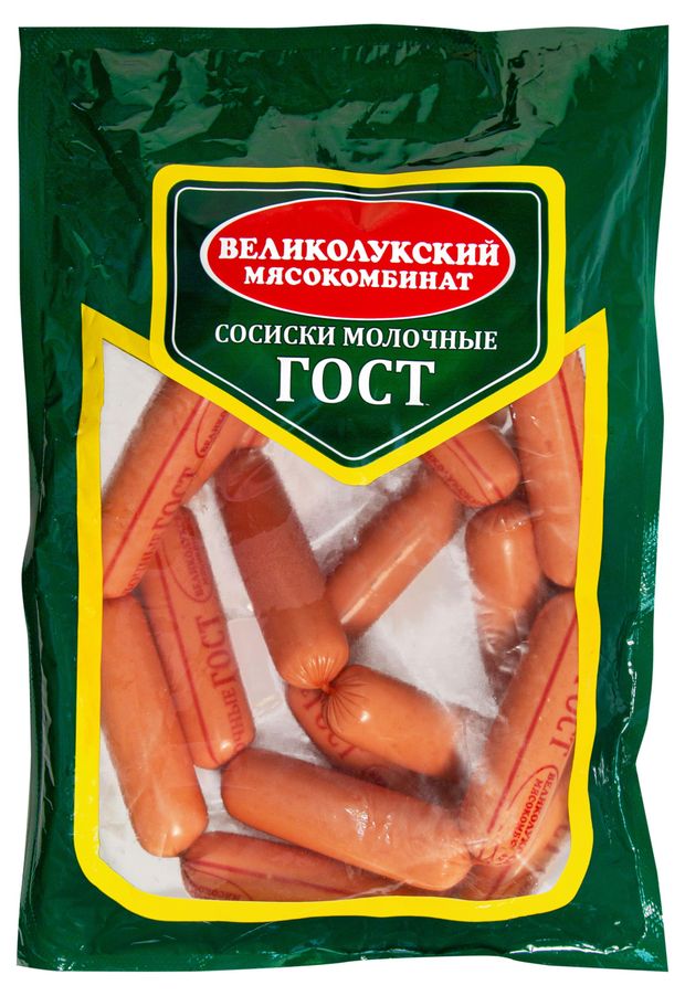 Сосиски Великолукский мясокомбинат молочные 650 г 190₽