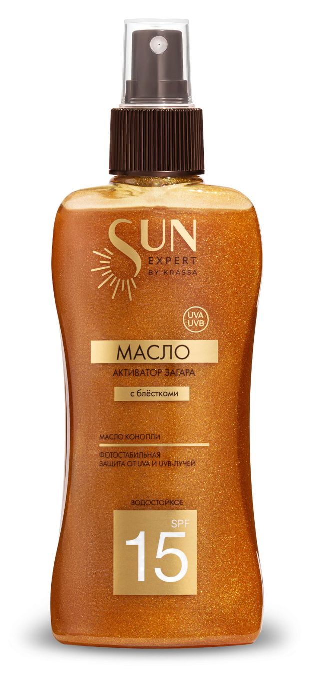 Масло-активатор загара Krassa SPF 15, 180 мл