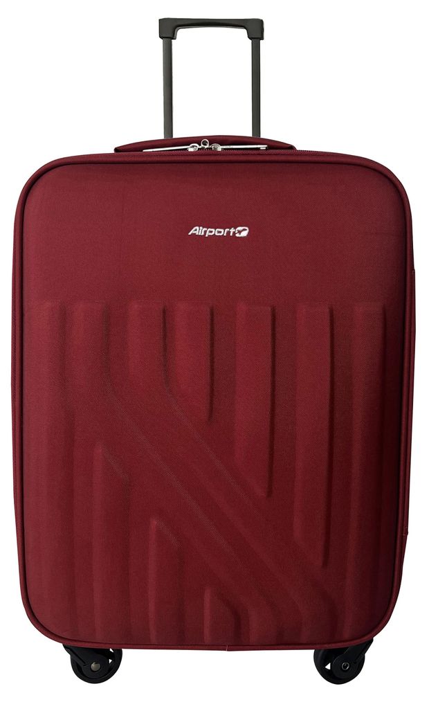 Чемодан Airport мягкий 4 колеса красный размер S 2864₽