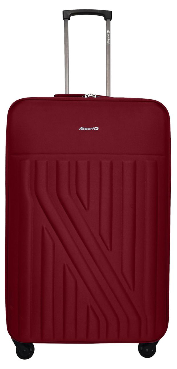 Чемодан Airport мягкий 4 колеса красный, 36,5х22,5х60 см, размер M