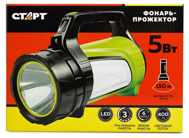 Фонарь-прожектор Старт 1LED ACC LHE 513-B1 черный