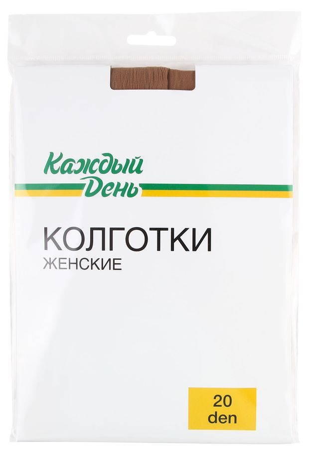   Ашан Колготки Каждый день 20 den загар, размер 7