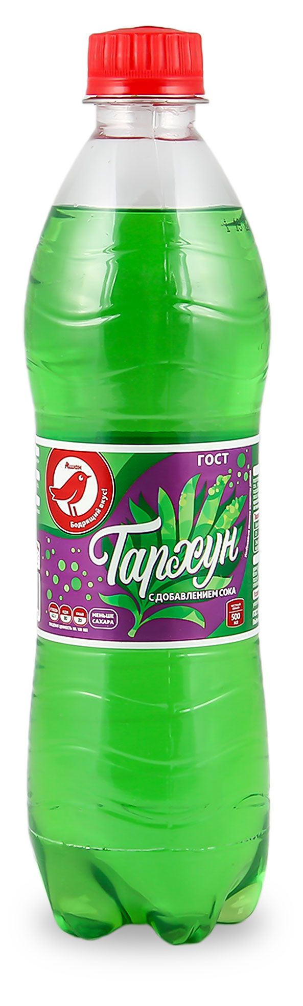 Напиток газированный АШАН Красная птица Тархун 500 мл 40₽