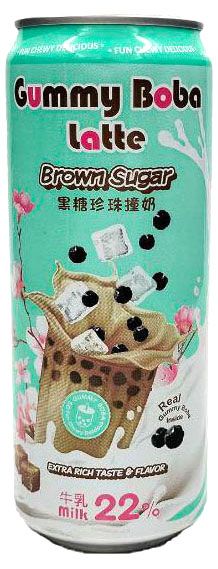 Напиток Os Bubble Gummy Boba Latte Brown Sugar, 470 мл