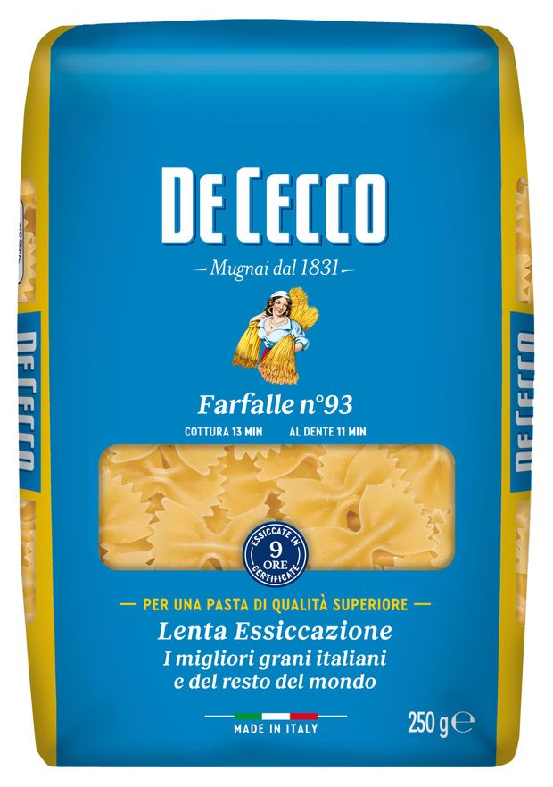 Макаронные изделия De Cecco Farfalle 93 бантики 250 г 146₽