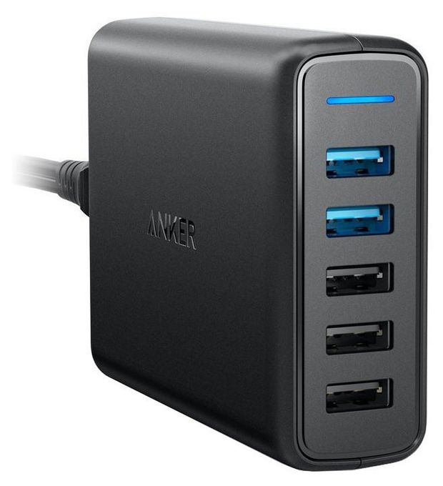 Сетевое зарядное устройство Anker PowerPort Speed 5 c 2 x Quick Charge 3.0 63W