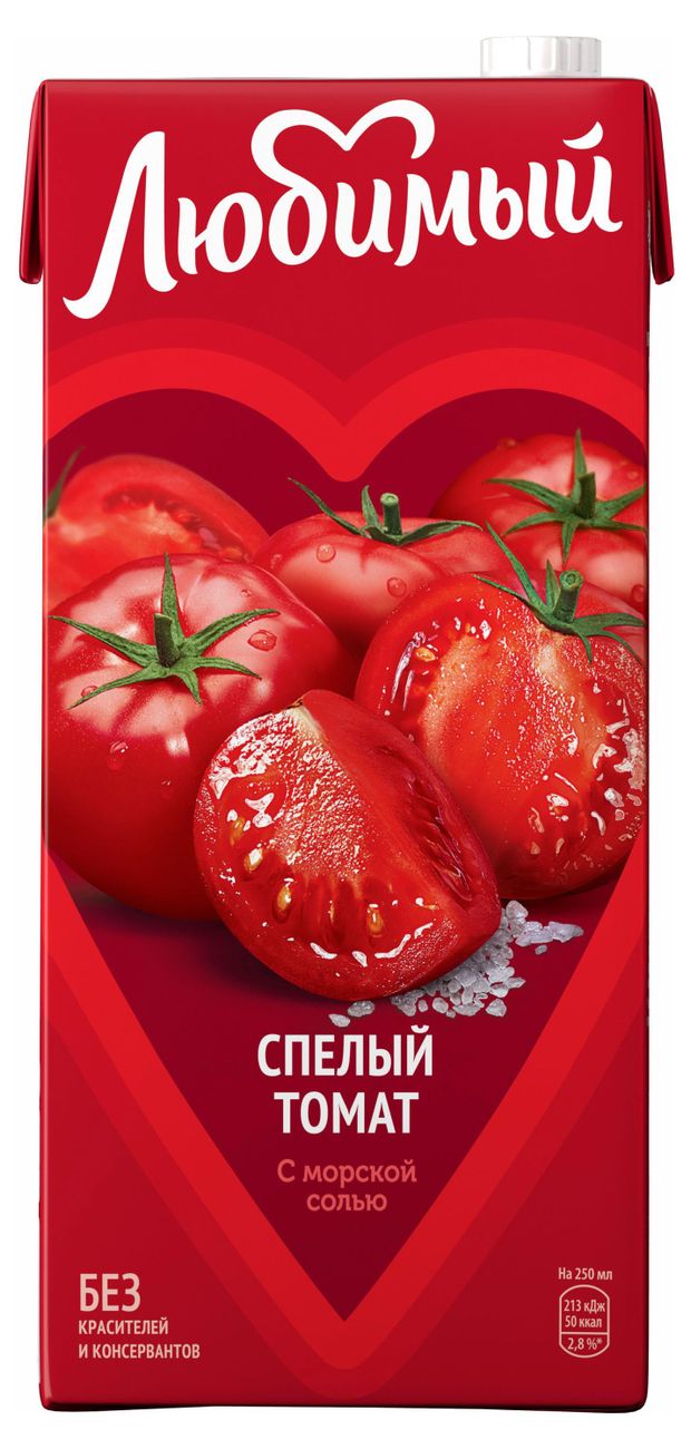 Нектар Любимый Спелый томат с морской солью, 1,93 л
