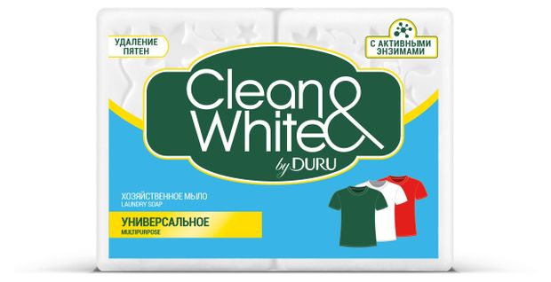 Мыло хозяйственное Duru CleanWhite Универсальное 240 г 160₽