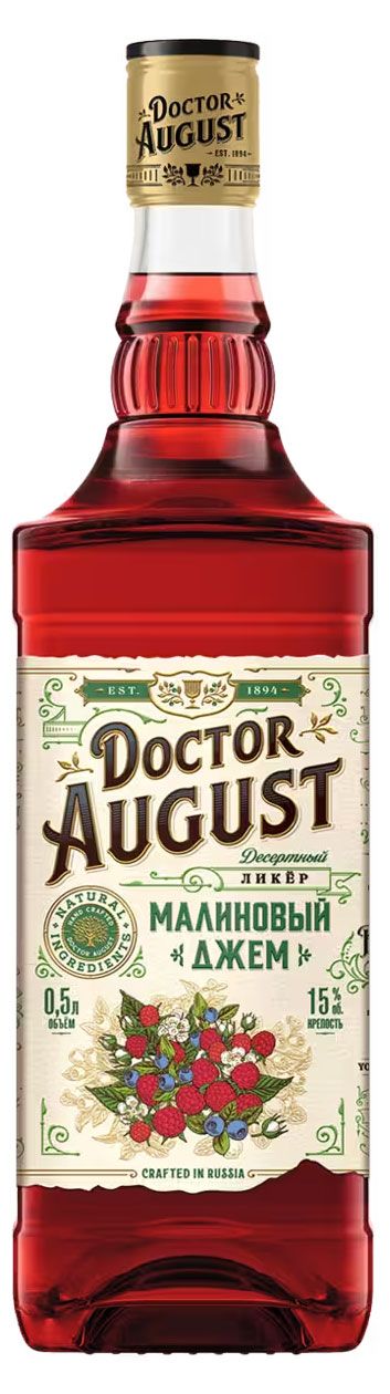 Ликер Doctor August Малиновый джем Россия, 0,5 л