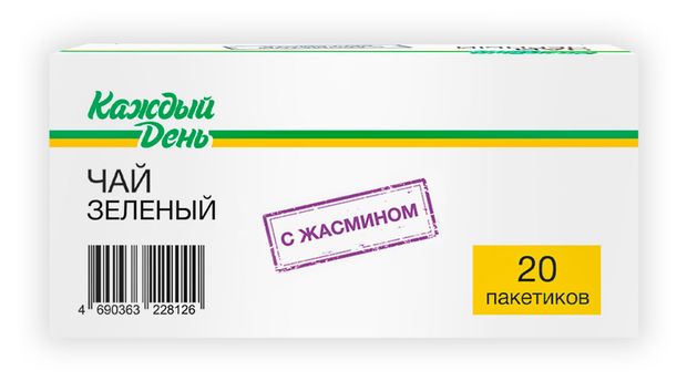 Чай зеленый Каждый день с жасмином 20х15 г 37₽