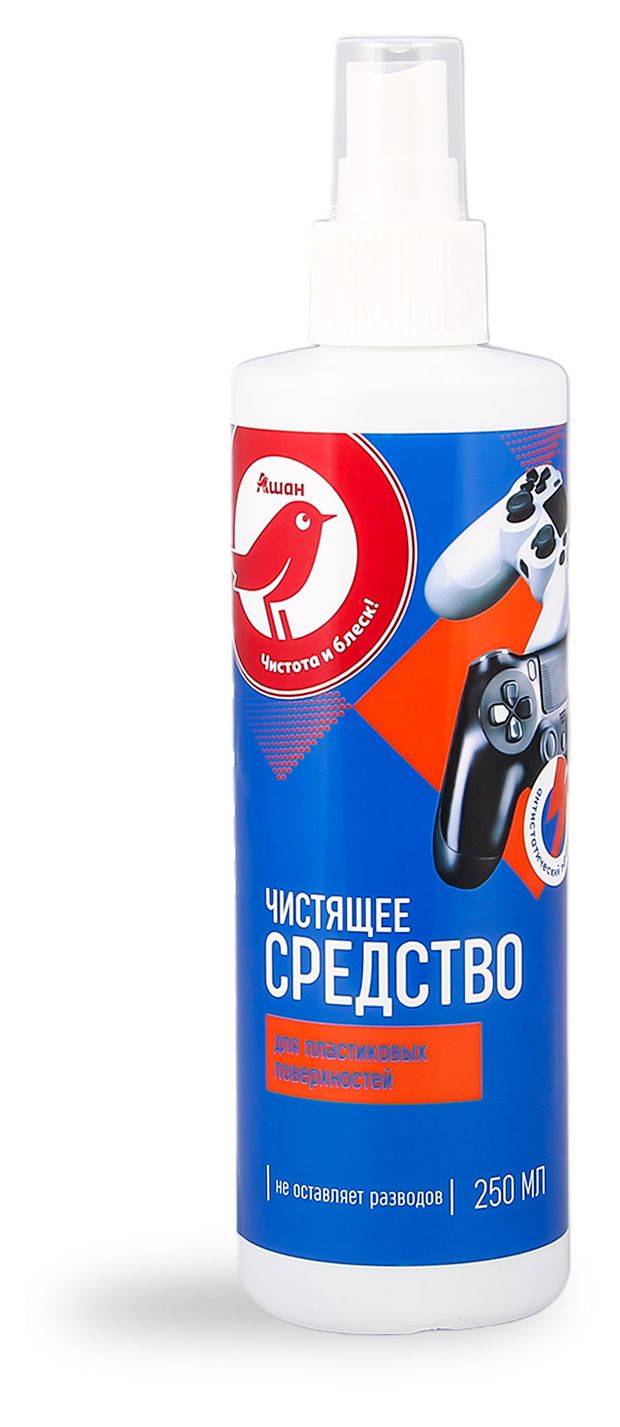 Спрей АШАН Красная птица для пластиковых поверхностей 250 мл 170₽