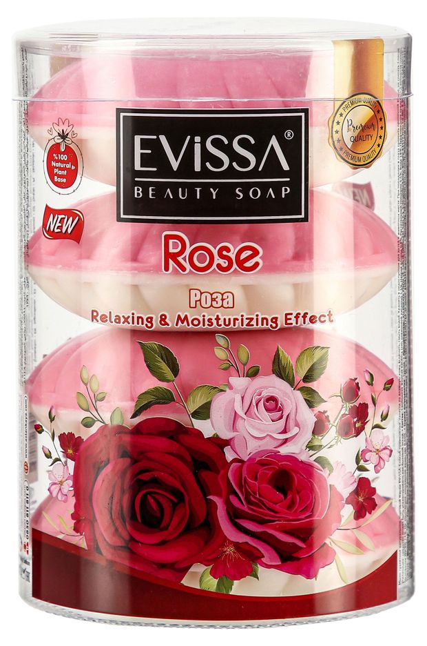 Мыло Evissa Роза 4х110 г 199₽
