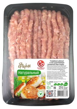 Фарш Новосибирская птицефабрика натуральный, 1 кг