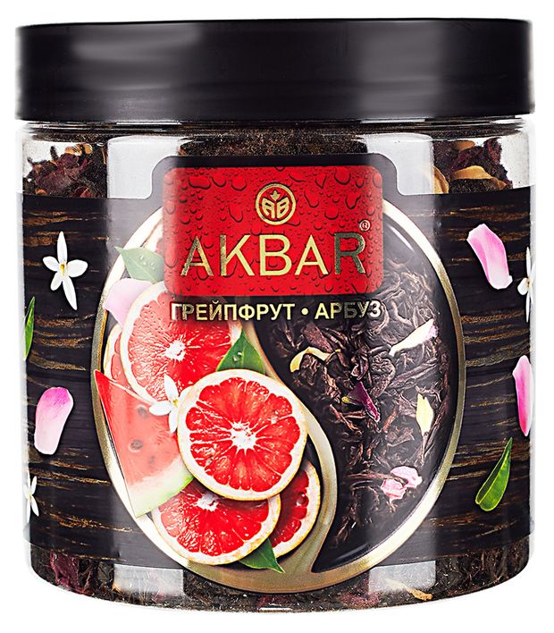 Чай, кофе, горячие напитки Чай черный AKBAR Грейпфрут и арбуз, 100 г