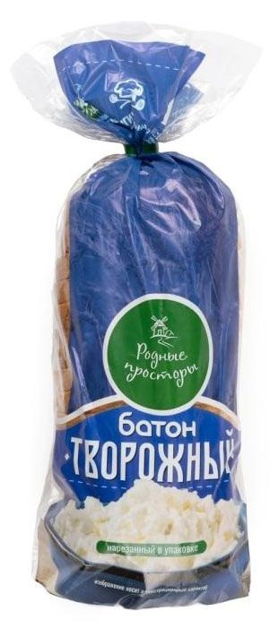 Батон Родные просторы Творожный нарезка, 300 г