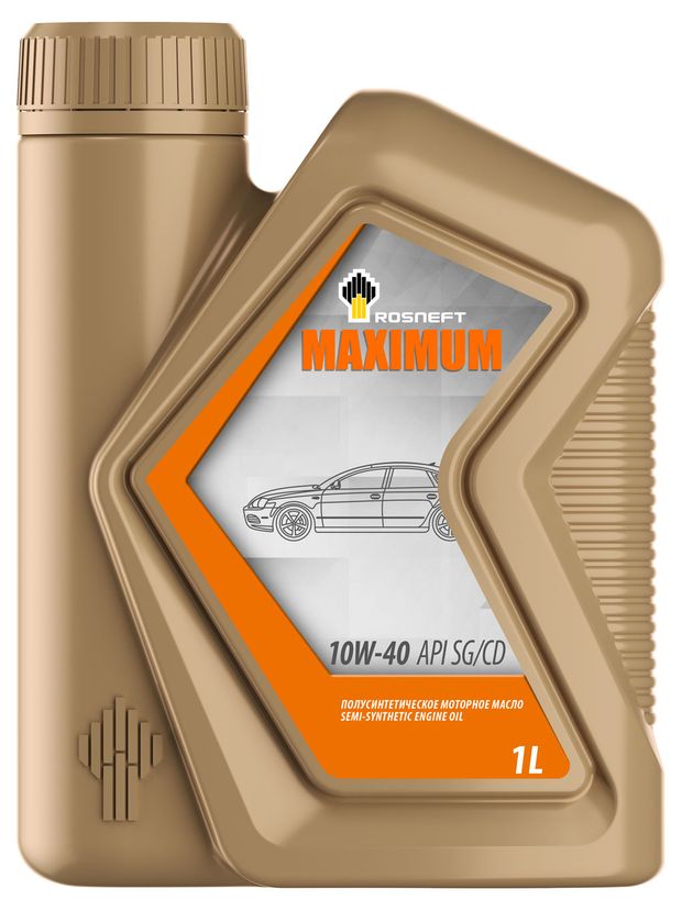 Масло моторное полусинтетическое Роснефть Maximum 10W40, 1 л