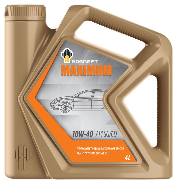 Масло полусинтетическое Роснефть Maximum 10W40, 4 л