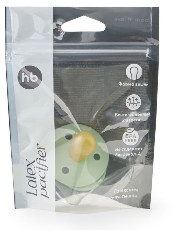 Соска-пустышка Happy Baby латексная вишня 6-18 мес 1 шт 205₽