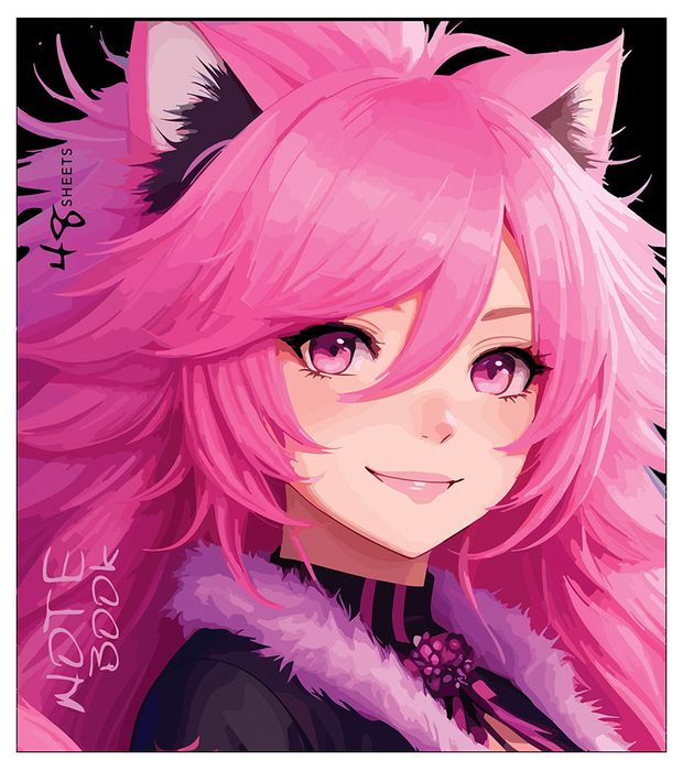 Тетрадь общая ПЗБМ Аниме розовый клетка А5 48 л 49₽