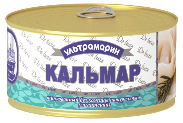 Кальмар Ультрамарин натуральный кусочки 185 г 139₽