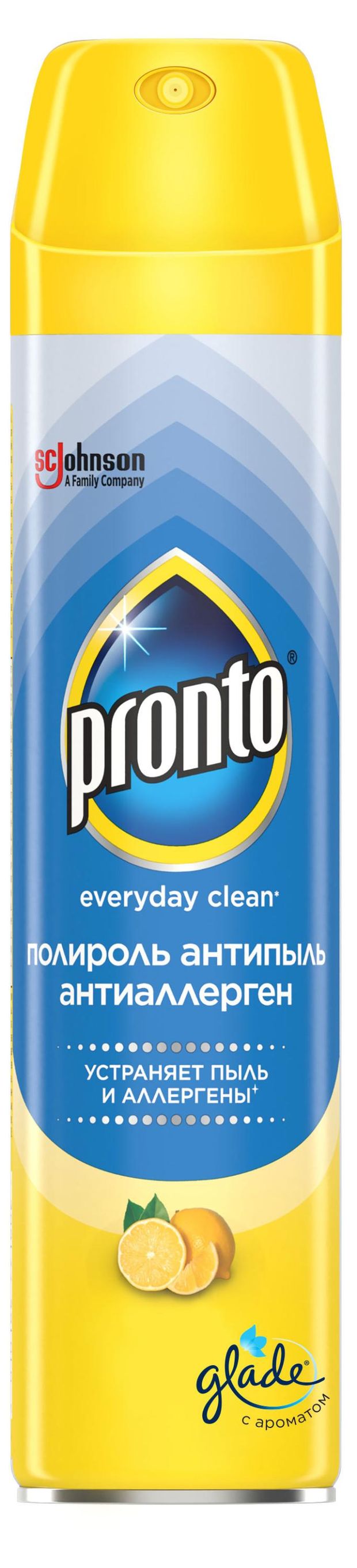 Полироль для мебели Pronto Антипыль и Антиаллерген, 250 мл