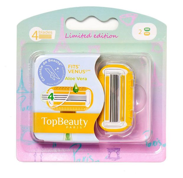 Cменные кассеты женские TopBeauty Paris 4 лезвия 2 сменные кассеты 320₽