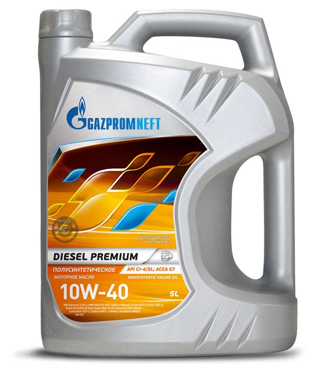 Масло полусинтетическое для дизельных двигателей Gazpromneft Diesel Premium 10W-40, 5 л