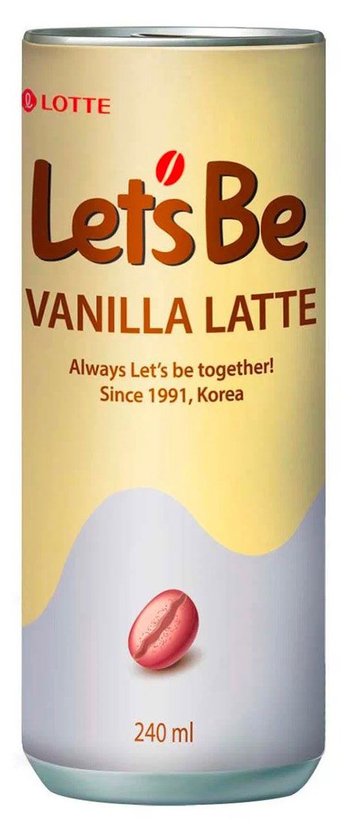Напиток кофейный Lotte Lets Be Vanilla Корея, 240 мл
