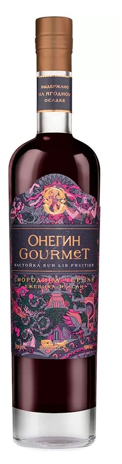 Настойка Онегин Гурмэ черная смородина черника асаи Россия, 0,5 л
