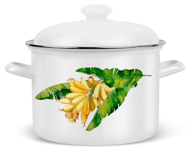 фото Кастрюля hitt aloha эмалированная крышкой, 4,5 л