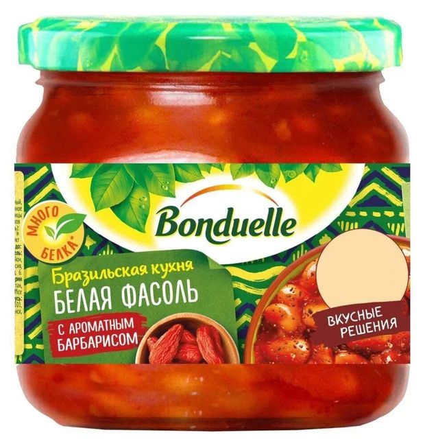 Фасоль консервированная BONDUELLE белая с ароматным барбарисом, 360 г