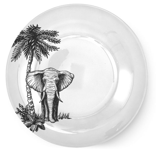 Тарелка обеденная Лето стеклянная, 25 см