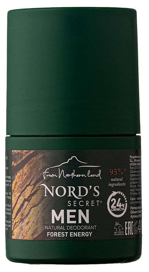 Дезодорант мужской Nord's Secret Энергия леса Натуральный, 50 мл