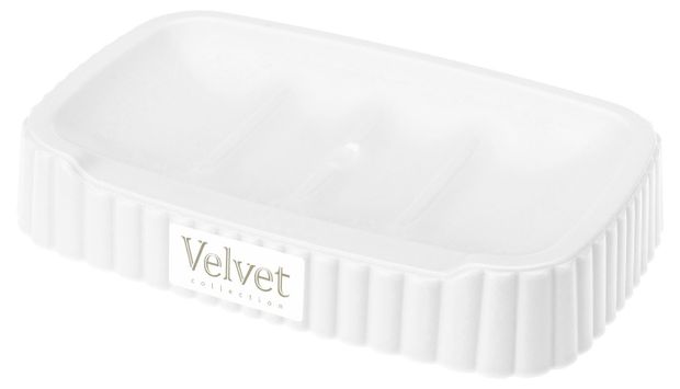 фото Мыльница econova velvet белая, 138х87х25 см