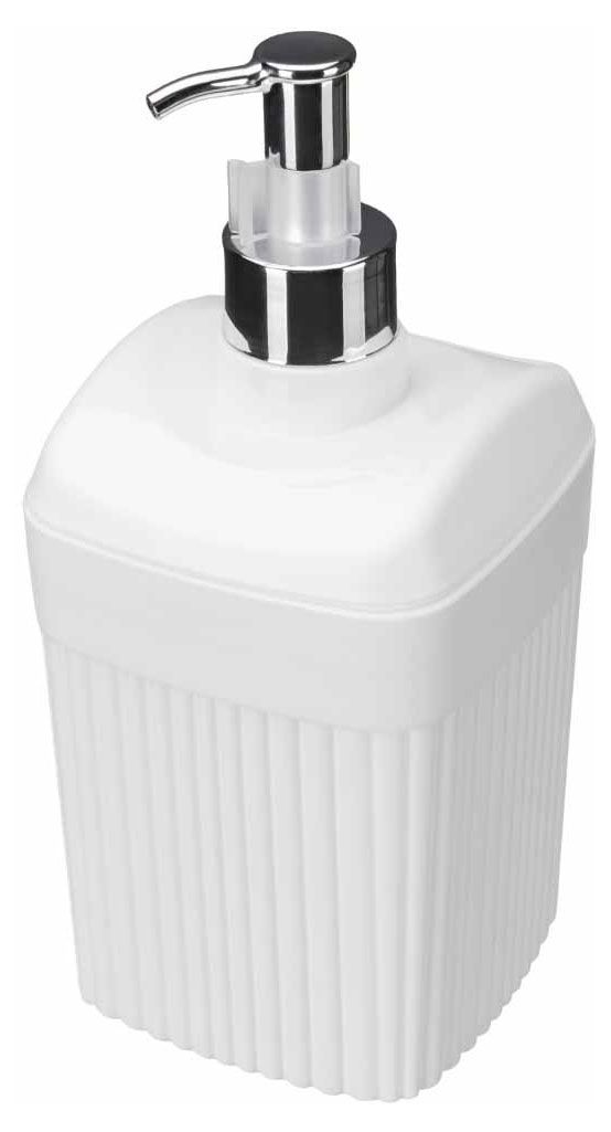 Дозатор для жидкого мыла Econova Velvet белый, 650 мл