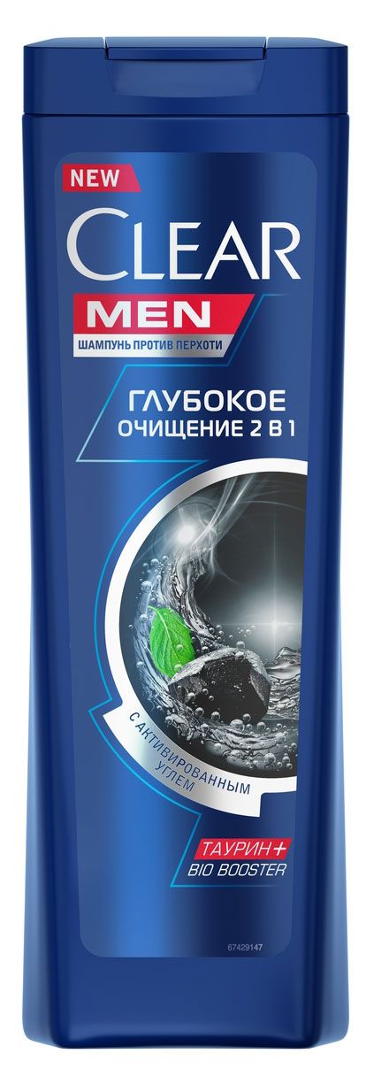 фото Шампунь-бальзам для волос clear men глубокое очищение, 400 мл