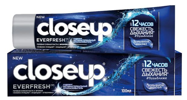 Зубная паста CloseUp Everfresh взрывной ментол, 100 мл