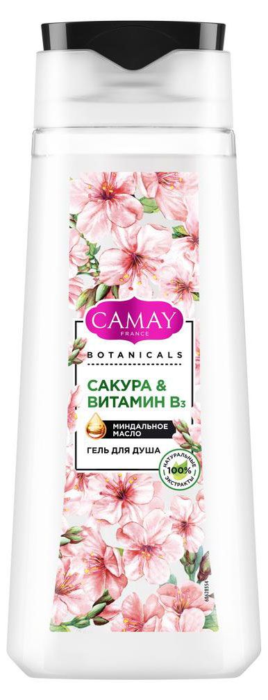 Гель для душа Camay Botanicals Японская сакура без парабенов, 250 мл