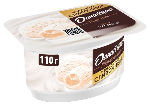 Творожок Даниссимо со вкусом пломбира 5,4% БЗМЖ, 110 г