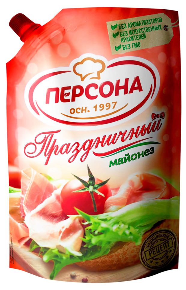 Майонез Персона Праздничный классический охлажденный, 800 мл