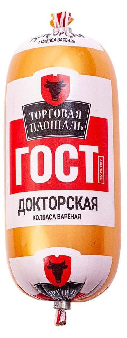 Колбаса вареная Торговая площадь Докторская ГОСТ, 350 г